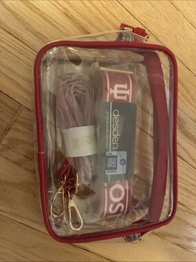 Hoosiers Indiana  Red Clear Crossbody Phone Bag